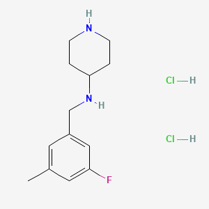 molecular formula C13H21Cl2FN2 B2574345 N-(3-Fluoro-5-methylbenzyl)piperidin-4-amine dihydrochloride CAS No. 1349716-49-9
