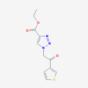 ethyl 1-[2-oxo-2-(thiophen-3-yl)ethyl]-1H-1,2,3-triazole-4-carboxylate