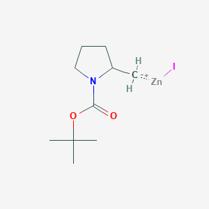 molecular formula C10H18INO2Zn B2574368 Tert-butyl 2-methanidylpyrrolidine-1-carboxylate;iodozinc(1+) CAS No. 2135683-39-3