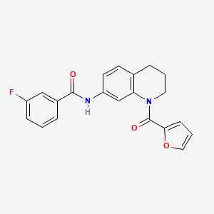 3-fluoro-N-[1-(2-furoyl)-1,2,3,4-tetrahydroquinolin-7-yl]benzamide
