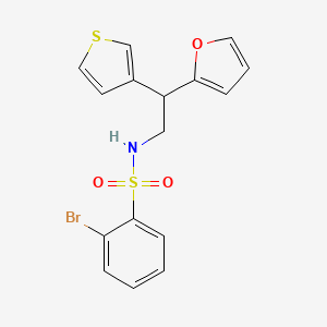 2-bromo-N-[2-(furan-2-yl)-2-(thiophen-3-yl)ethyl]benzene-1-sulfonamide