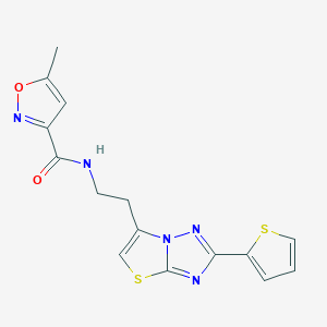 5-methyl-N-(2-(2-(thiophen-2-yl)thiazolo[3,2-b][1,2,4]triazol-6-yl)ethyl)isoxazole-3-carboxamide