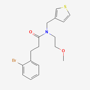 3-(2-bromophenyl)-N-(2-methoxyethyl)-N-(thiophen-3-ylmethyl)propanamide