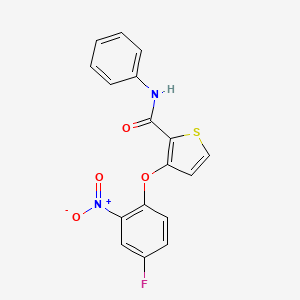 3-(4-fluoro-2-nitrophenoxy)-N-phenylthiophene-2-carboxamide