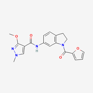 N-(1-(furan-2-carbonyl)indolin-6-yl)-3-methoxy-1-methyl-1H-pyrazole-4-carboxamide
