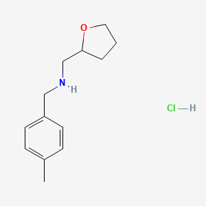 molecular formula C13H20ClNO B2574383 (4-Methylbenzyl)(tetrahydro-2-furanylmethyl)amine hydrochloride CAS No. 1048640-79-4