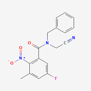 N-Benzyl-N-(cyanomethyl)-5-fluoro-3-methyl-2-nitrobenzamide