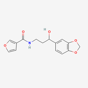 N-(3-(benzo[d][1,3]dioxol-5-yl)-3-hydroxypropyl)furan-3-carboxamide