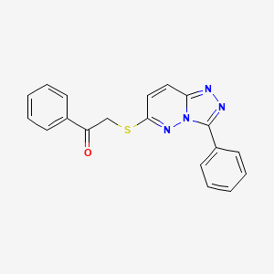 1-Phenyl-2-((3-phenyl-[1,2,4]triazolo[4,3-b]pyridazin-6-yl)thio)ethanone
