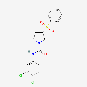 N-(3,4-dichlorophenyl)-3-(phenylsulfonyl)pyrrolidine-1-carboxamide