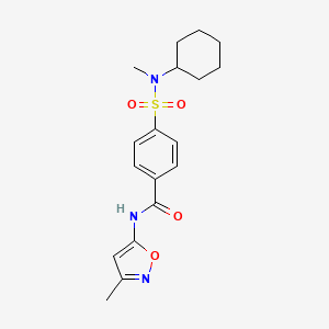 4-(N-cyclohexyl-N-methylsulfamoyl)-N-(3-methylisoxazol-5-yl)benzamide