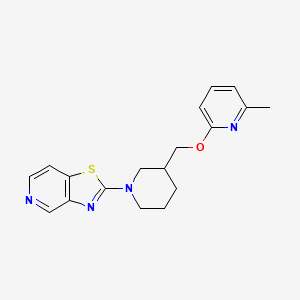 2-[3-[(6-Methylpyridin-2-yl)oxymethyl]piperidin-1-yl]-[1,3]thiazolo[4,5-c]pyridine