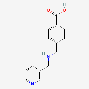 molecular formula C14H14N2O2 B2574452 4-{[(Pyridin-3-ylmethyl)amino]methyl}benzoic acid CAS No. 440646-94-6