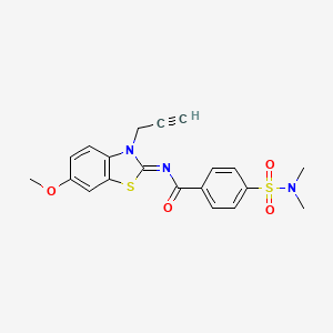 4-(dimethylsulfamoyl)-N-(6-methoxy-3-prop-2-ynyl-1,3-benzothiazol-2-ylidene)benzamide
