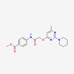 Methyl 4-[({[6-methyl-2-(piperidin-1-yl)pyrimidin-4-yl]oxy}acetyl)amino]benzoate