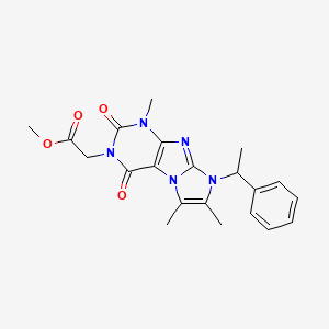 Methyl 2-[4,7,8-trimethyl-1,3-dioxo-6-(1-phenylethyl)purino[7,8-a]imidazol-2-yl]acetate