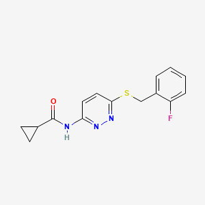 N-(6-((2-fluorobenzyl)thio)pyridazin-3-yl)cyclopropanecarboxamide