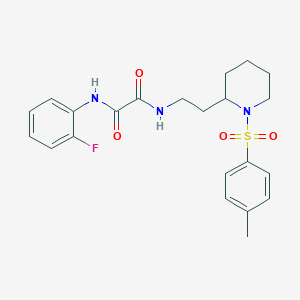 N1-(2-fluorophenyl)-N2-(2-(1-tosylpiperidin-2-yl)ethyl)oxalamide