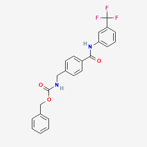 benzyl N-(4-{[3-(trifluoromethyl)anilino]carbonyl}benzyl)carbamate