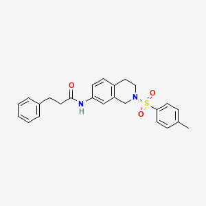 3-phenyl-N-(2-tosyl-1,2,3,4-tetrahydroisoquinolin-7-yl)propanamide