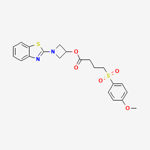 1-(Benzo[d]thiazol-2-yl)azetidin-3-yl 4-((4-methoxyphenyl)sulfonyl)butanoate