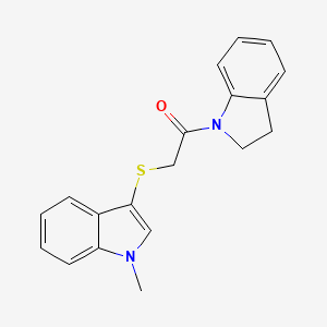 1-(indolin-1-yl)-2-((1-methyl-1H-indol-3-yl)thio)ethanone