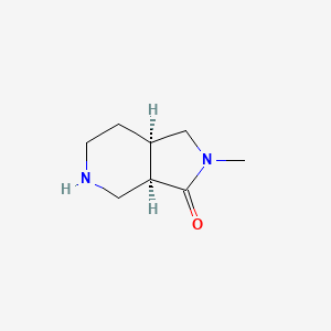 molecular formula C8H14N2O B2574541 (3AR,7AR)-2-Methyl-octahydro-3H-pyrrolo[3,4-C]pyridin-3-one CAS No. 1400744-16-2
