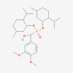 molecular formula C29H49O6P B2574569 Bis[(5-methyl-2-propan-2-ylcyclohexyl)oxy]phosphoryl-(3,4-dimethoxyphenyl)methanol CAS No. 1022625-77-9