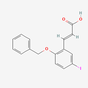 B2574572 (2E)-3-[5-iodo-2-(phenylmethoxy)phenyl]prop-2-enoic acid CAS No. 937599-49-0