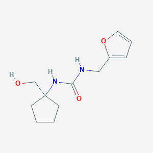 molecular formula C12H18N2O3 B2574607 1-[(Furan-2-yl)methyl]-3-[1-(hydroxymethyl)cyclopentyl]urea CAS No. 1384595-91-8