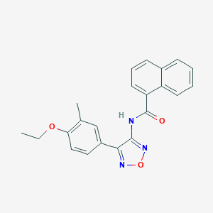 molecular formula C22H19N3O3 B257465 N-[4-(4-ethoxy-3-methylphenyl)-1,2,5-oxadiazol-3-yl]naphthalene-1-carboxamide 