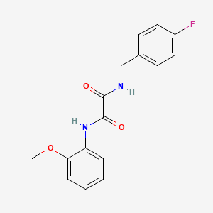 molecular formula C16H15FN2O3 B2574703 N-(4-fluorobenzyl)-N'-(2-methoxyphenyl)ethanediamide CAS No. 346445-88-3