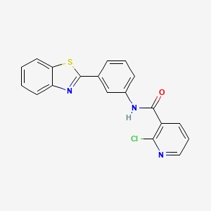 molecular formula C19H12ClN3OS B2574732 N-[3-(1,3-benzothiazol-2-yl)phenyl]-2-chloropyridine-3-carboxamide CAS No. 586982-49-2