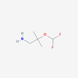 molecular formula C5H11F2NO B2574752 2-(Difluoromethoxy)-2-methylpropan-1-amine CAS No. 1497338-38-1