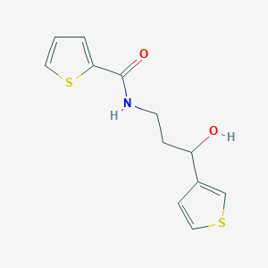 molecular formula C12H13NO2S2 B2574809 N-(3-hydroxy-3-(thiophen-3-yl)propyl)thiophene-2-carboxamide CAS No. 2034465-34-2