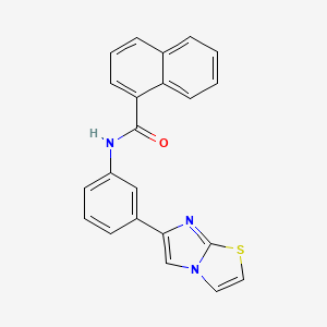 B2574813 N-(3-(imidazo[2,1-b]thiazol-6-yl)phenyl)-1-naphthamide CAS No. 893970-16-6