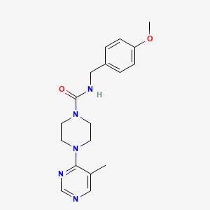 molecular formula C18H23N5O2 B2574929 N-[(4-METHOXYPHENYL)METHYL]-4-(5-METHYLPYRIMIDIN-4-YL)PIPERAZINE-1-CARBOXAMIDE CAS No. 1428363-40-9