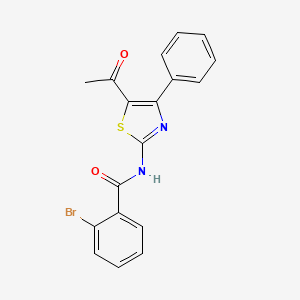 molecular formula C18H13BrN2O2S B2574958 N-(5-acetyl-4-phenyl-1,3-thiazol-2-yl)-2-bromobenzamide CAS No. 391221-37-7