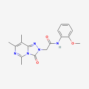 molecular formula C17H19N5O3 B2574981 N-(2-methoxyphenyl)-2-(5,7,8-trimethyl-3-oxo-[1,2,4]triazolo[4,3-c]pyrimidin-2(3H)-yl)acetamide CAS No. 1428358-66-0