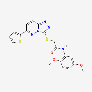 molecular formula C19H17N5O3S2 B2575035 N-(2,5-dimethoxyphenyl)-2-{[6-(thiophen-2-yl)-[1,2,4]triazolo[4,3-b]pyridazin-3-yl]sulfanyl}acetamide CAS No. 894049-17-3
