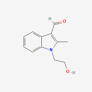molecular formula C12H13NO2 B2575055 1-(2-Hydroxyethyl)-2-methyl-1H-indole-3-carbaldehyde CAS No. 878431-50-6