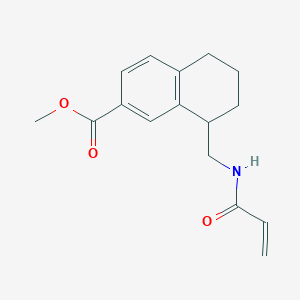 molecular formula C16H19NO3 B2575130 Methyl 8-[(prop-2-enoylamino)methyl]-5,6,7,8-tetrahydronaphthalene-2-carboxylate CAS No. 2411243-91-7
