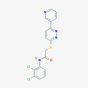 molecular formula C17H12Cl2N4OS B2575132 N-(2,3-DICHLOROPHENYL)-2-{[6-(PYRIDIN-3-YL)PYRIDAZIN-3-YL]SULFANYL}ACETAMIDE CAS No. 922958-88-1