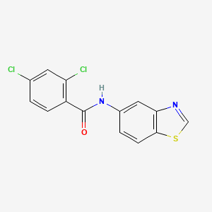 molecular formula C14H8Cl2N2OS B2575200 N-(1,3-benzothiazol-5-yl)-2,4-dichlorobenzamide CAS No. 922967-07-5