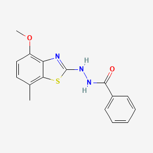 N'-(4-methoxy-7-methyl-1,3-benzothiazol-2-yl)benzohydrazide