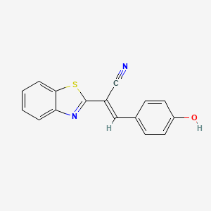(2E)-2-(1,3-benzothiazol-2-yl)-3-(4-hydroxyphenyl)prop-2-enenitrile