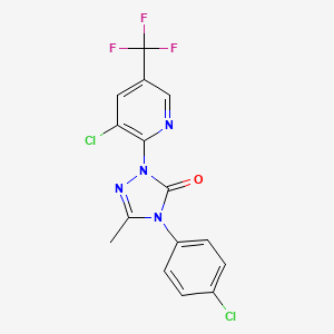 4-(4-chlorophenyl)-2-[3-chloro-5-(trifluoromethyl)-2-pyridinyl]-5-methyl-2,4-dihydro-3H-1,2,4-triazol-3-one