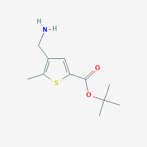 molecular formula C11H17NO2S B2575364 Tert-butyl 4-(aminomethyl)-5-methylthiophene-2-carboxylate CAS No. 2248357-52-8