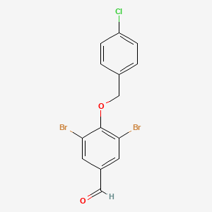 3,5-Dibromo-4-[(4-chlorobenzyl)oxy]benzaldehyde