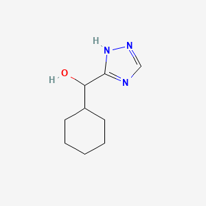 molecular formula C9H15N3O B2575400 cyclohexyl(4H-1,2,4-triazol-3-yl)methanol CAS No. 1489220-54-3